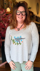 Bird Song Hand Painted Top by Hand Jive Clothing - Rebecca James Clothing