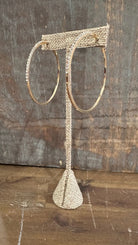 Blinged Out Gold Hoop - Rebecca James Clothing