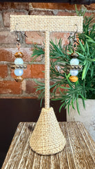 Blue Horizon Mixed Metal Beaded Earrings by RJC - Rebecca James Clothing
