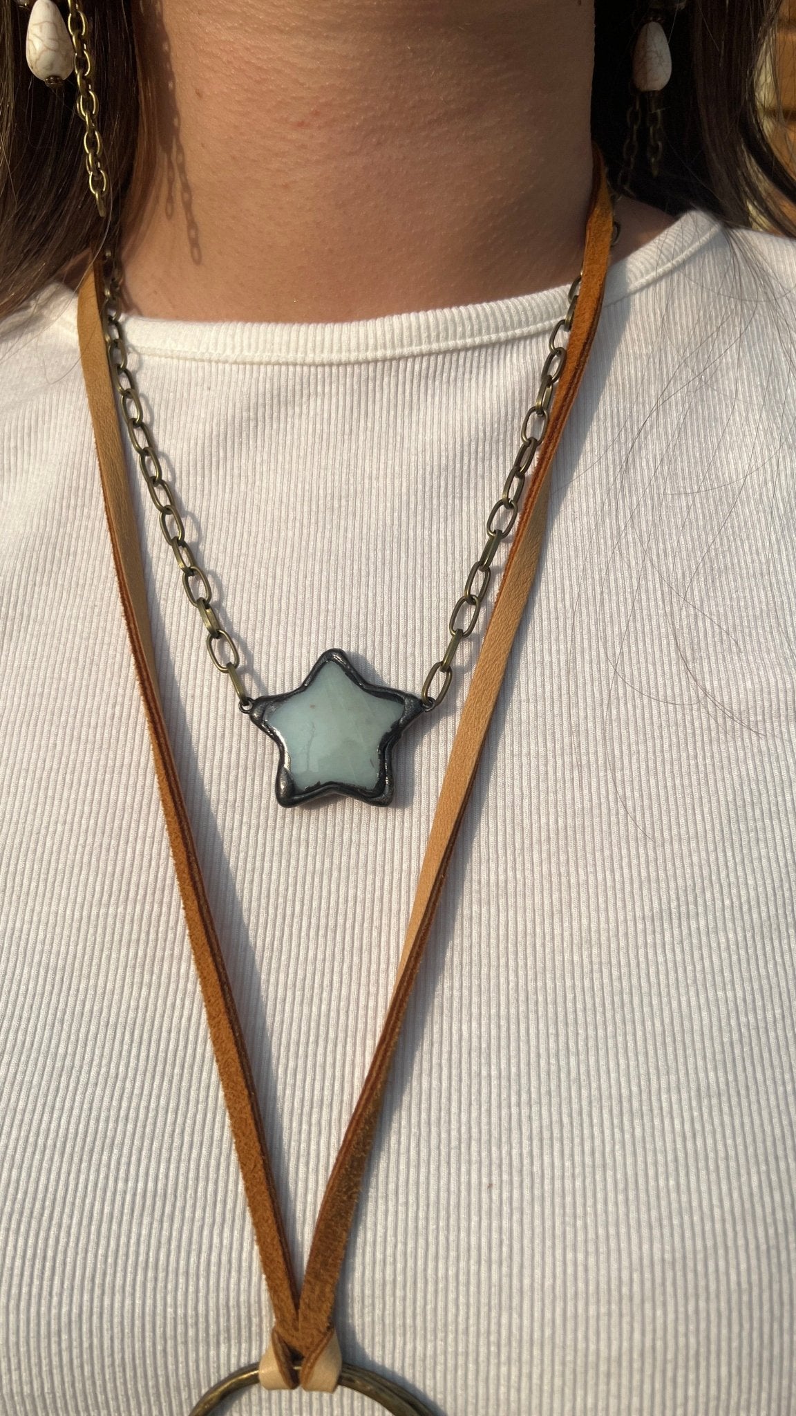 Blue Mini Star Necklace - Rebecca James Clothing