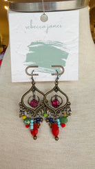 Boho Fiesta Beaded Chandelier Earrings - Rebecca James Clothing