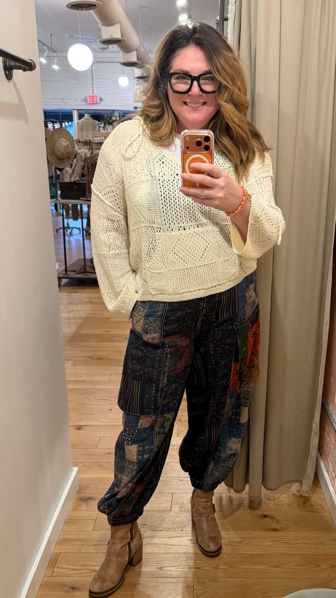 Boho Patchwork Cotton Jogger Overalls - Rebecca James Clothing