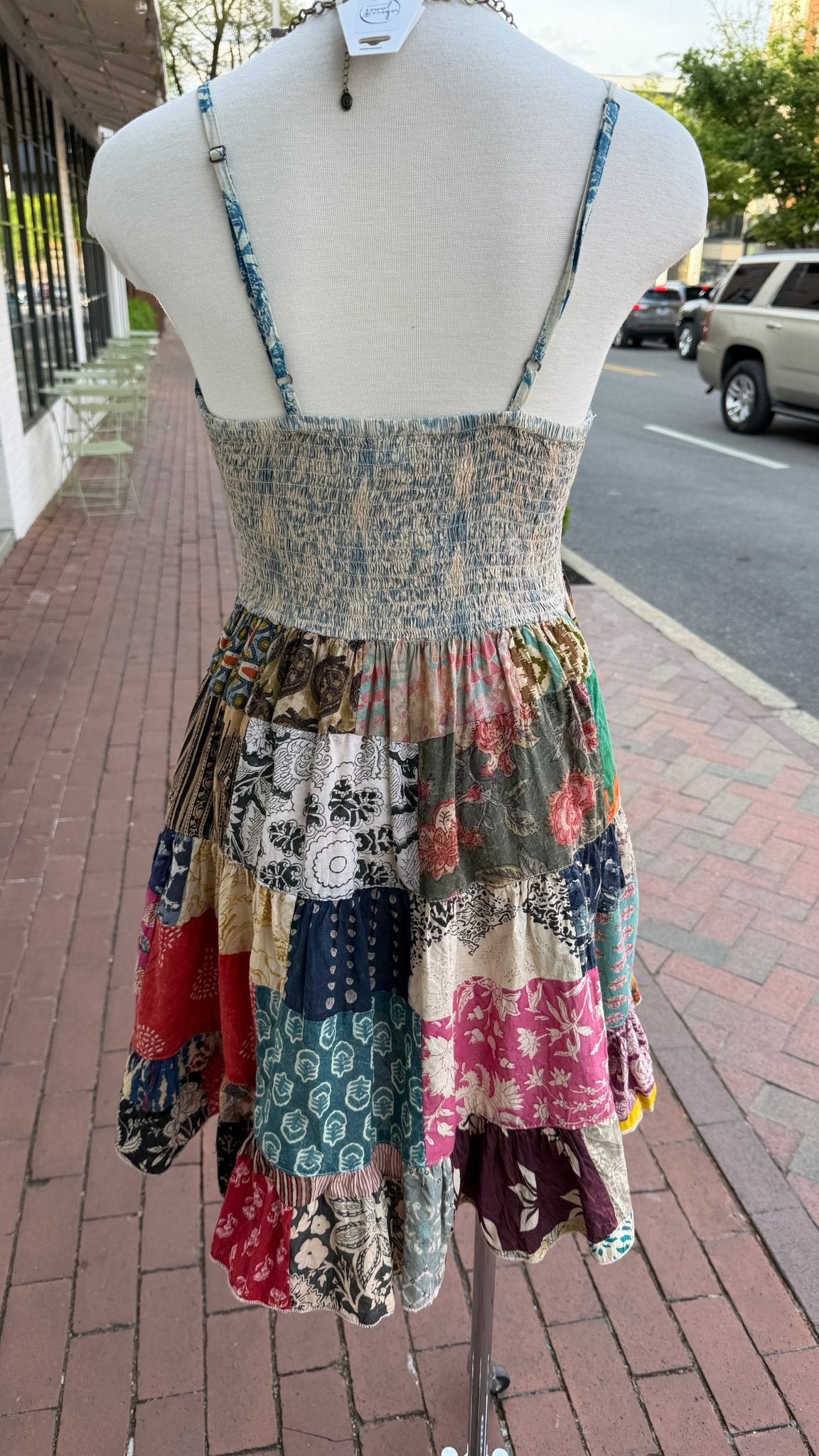 Boho Summer Patchwork Tiered Sundress - Rebecca James Clothing