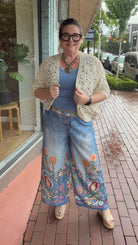 Boho Wildflower Printed Wide Leg Pants - Rebecca James Clothing