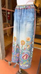 Boho Wildflower Printed Wide Leg Pants - Rebecca James Clothing