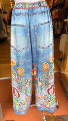 Boho Wildflower Printed Wide Leg Pants - Rebecca James Clothing