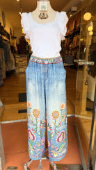Boho Wildflower Printed Wide Leg Pants - Rebecca James Clothing