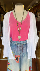 Breezy Oversized Linen Summer Jacket - Effortless Boho Layering Top - Rebecca James Clothing