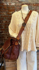 Brown Full Grain Leather Satchel Bag - Rebecca James Clothing