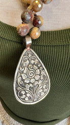 Bumble Bee Jasper Pendant Necklace - Rebecca James Clothing