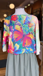 Butterfly Summer Lightwieght Knit Sweater - Rebecca James Clothing