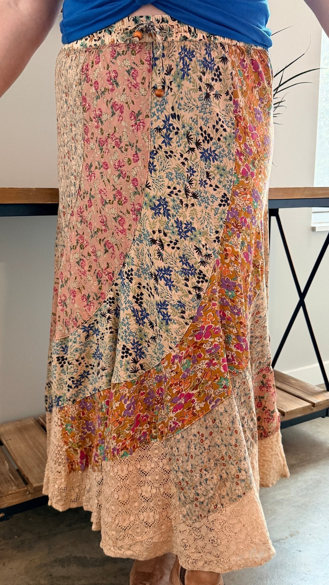 Cascading Floral Maxi Skirt - Rebecca James Clothing
