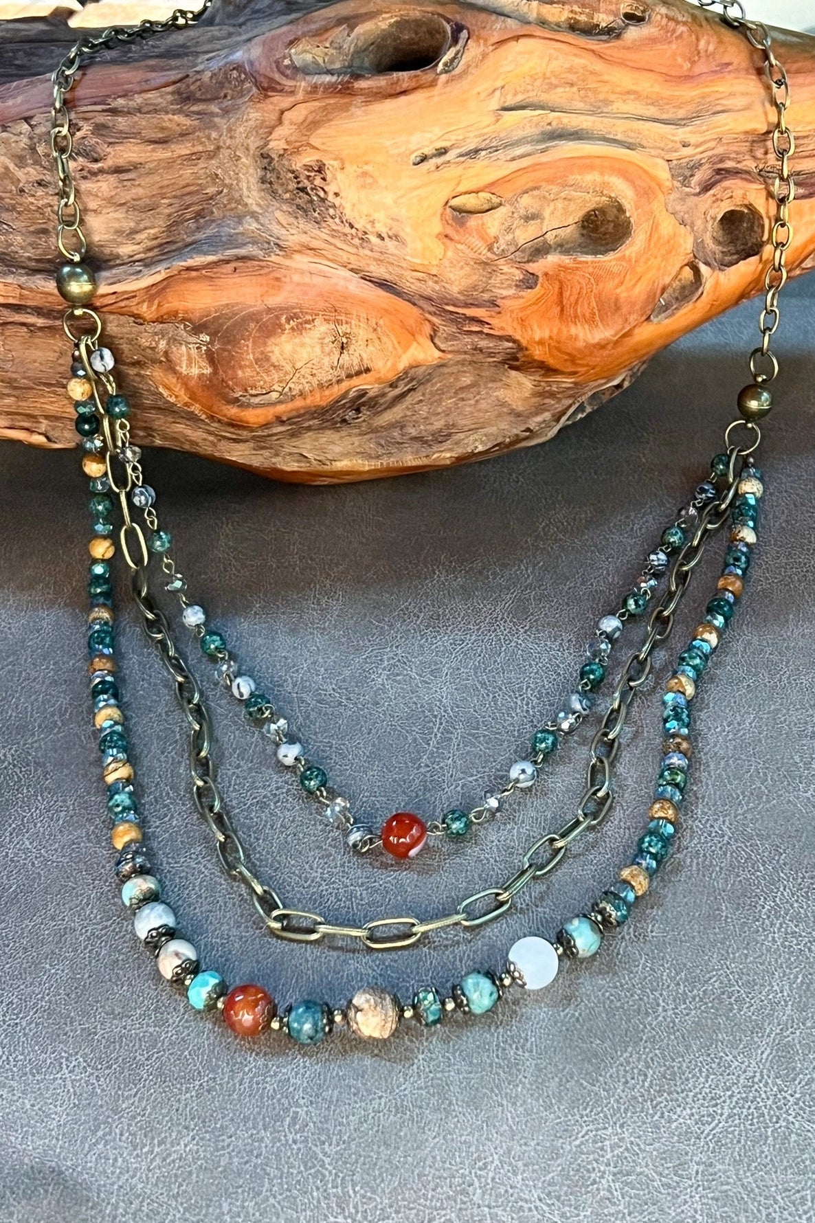 Changing Season Mixed Bead Layering Necklace - Rebecca James Clothing