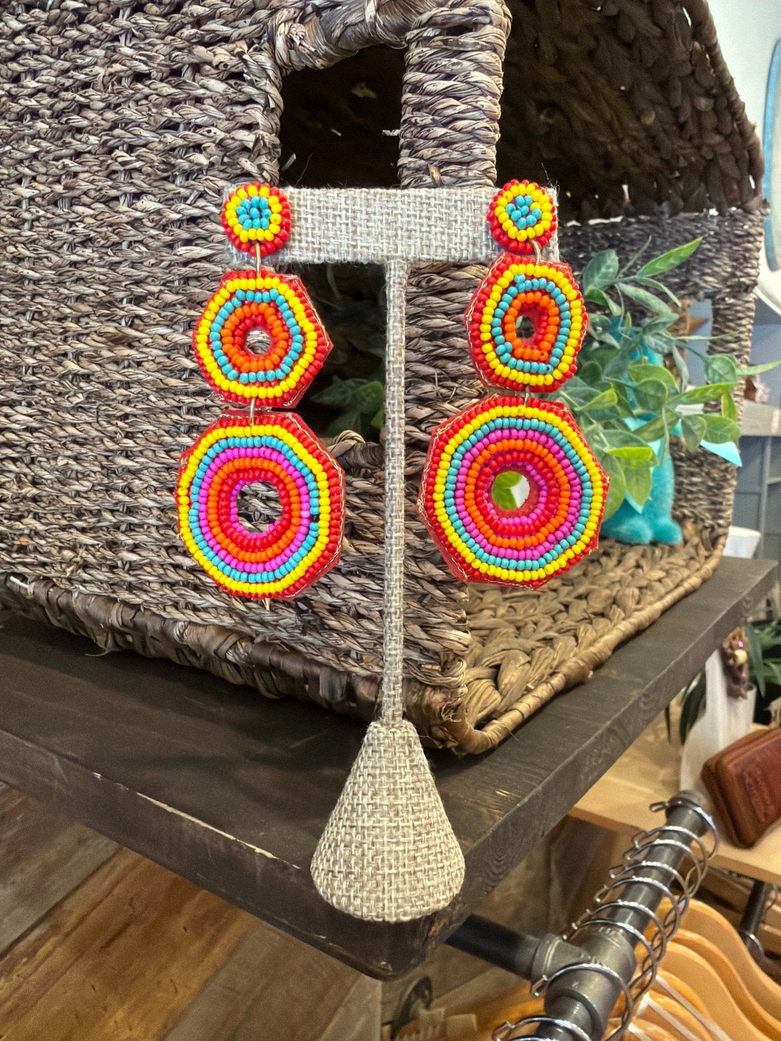 Color Pop Beaded Earrings - Rebecca James Clothing