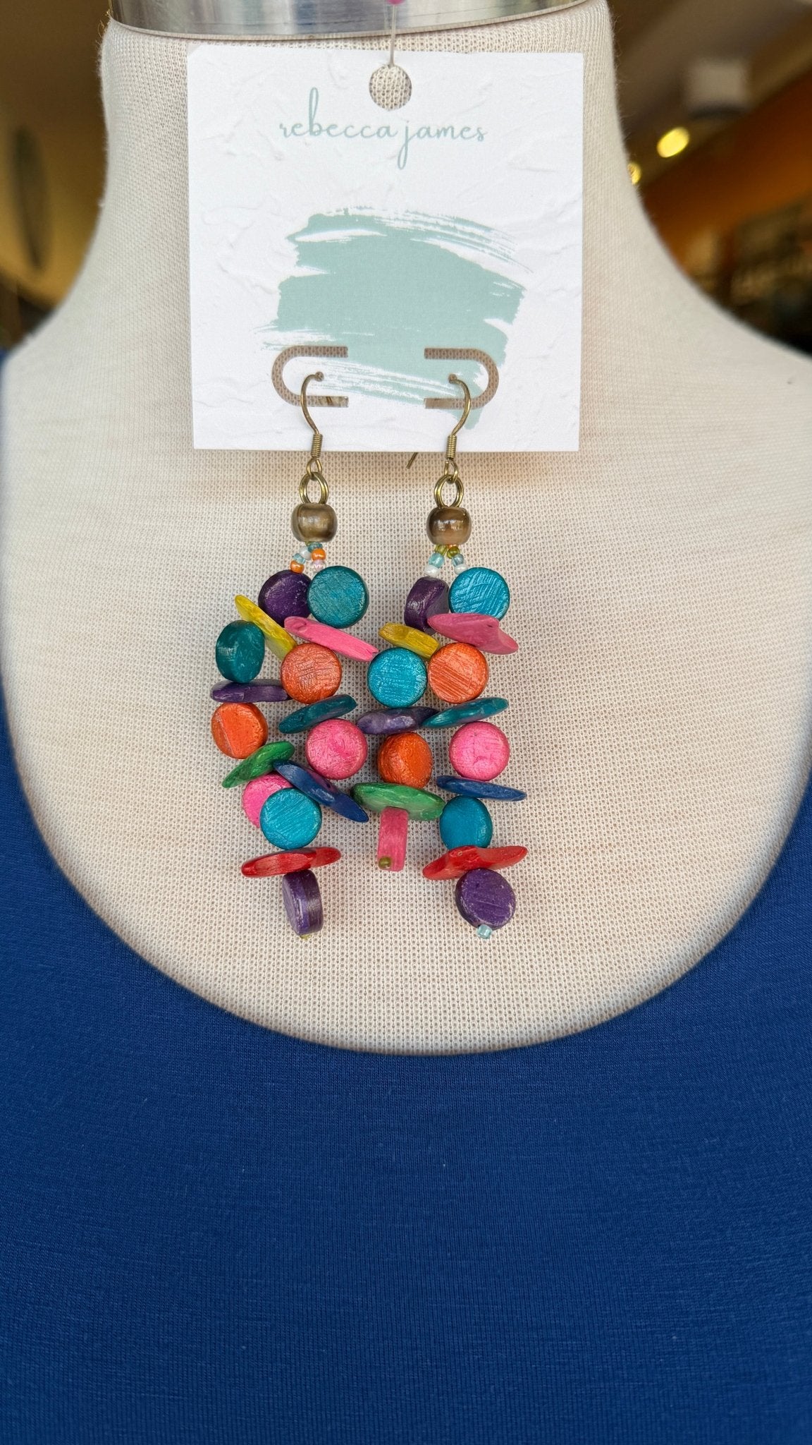 Colorburst Confetti Earrings - Rebecca James Clothing