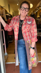 Copper Rose Washed Plaid & Floral Tunic - Rebecca James Clothing