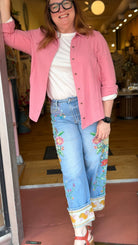 Cuff Barrel - Gardenia Foulard Driftwood Jeans - Rebecca James Clothing