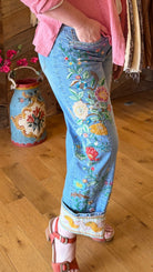 Cuff Barrel - Gardenia Foulard Driftwood Jeans - Rebecca James Clothing