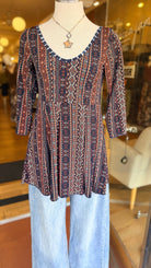 Dancing Queen Fall Print Top by Hand Jive Clothing - Rebecca James Clothing