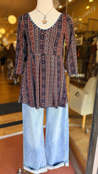 Dancing Queen Fall Print Top by Hand Jive Clothing - Rebecca James Clothing