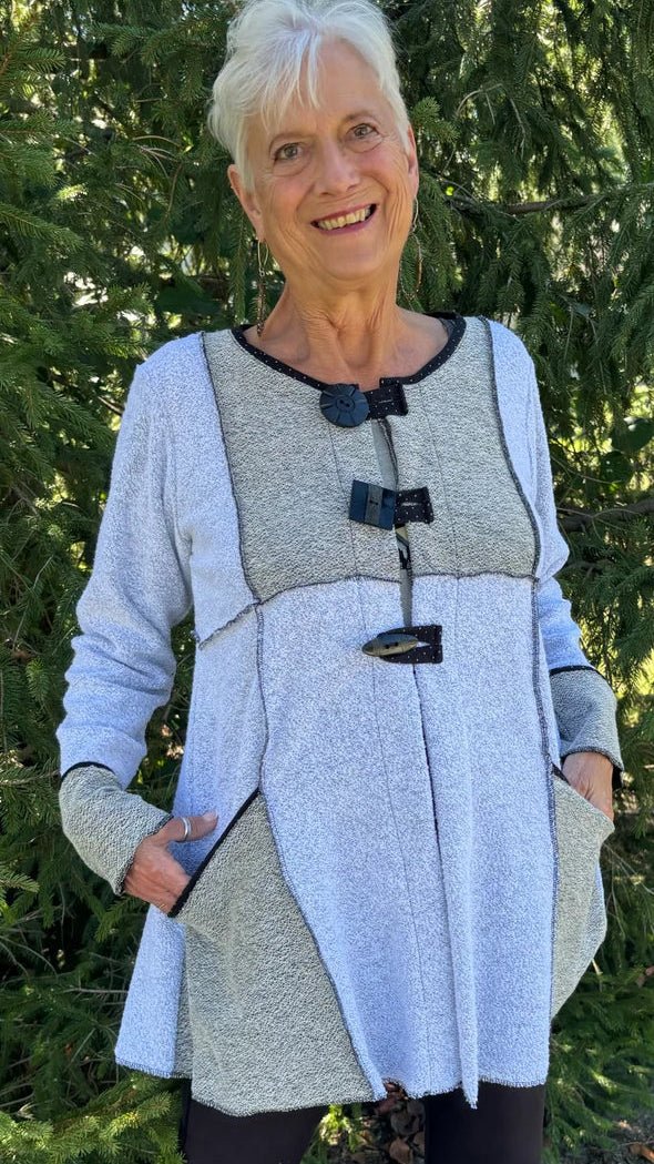 Dove Grey Cosette Jacket by Hand Jive Clothing - Rebecca James Clothing