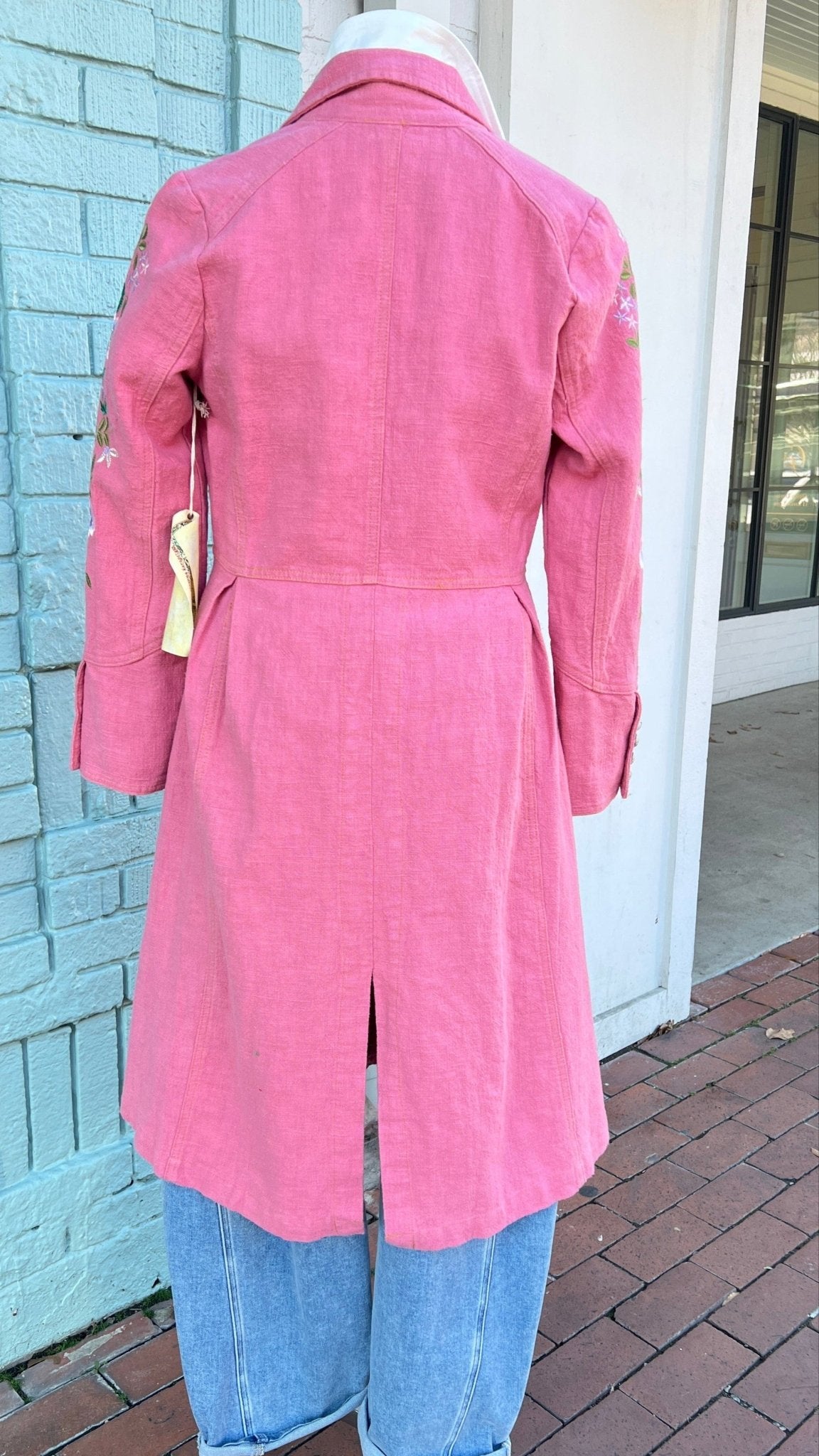 Dreaming of the City Pink Coat - Rebecca James Clothing