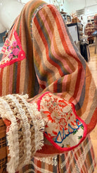 Embroidered Love Bird Striped Cotton Jacket - Rebecca James Clothing