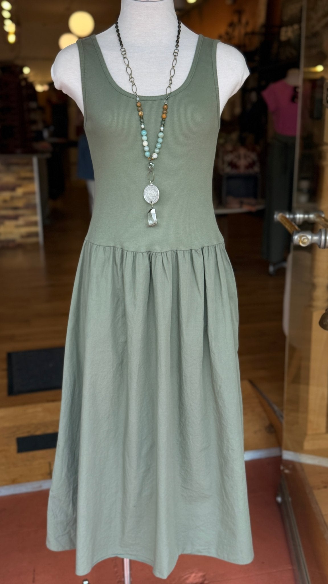 Everyday Cotton Knit Tank Dress - Rebecca James Clothing