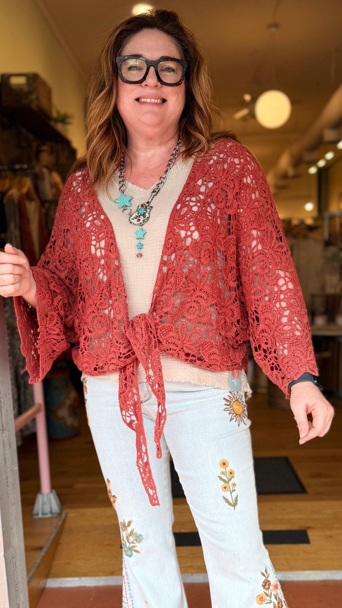 Fab Farrah - Desert Hallucination Driftwood Denim - Rebecca James Clothing