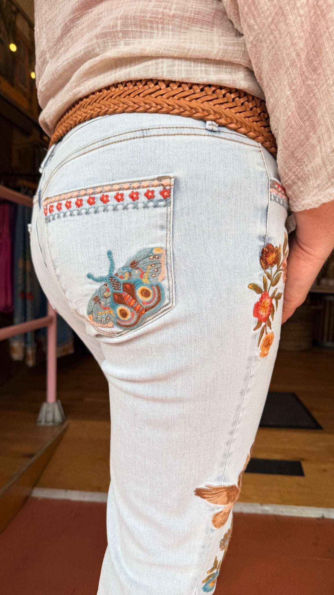 Fab Farrah - Desert Hallucination Driftwood Denim - Rebecca James Clothing