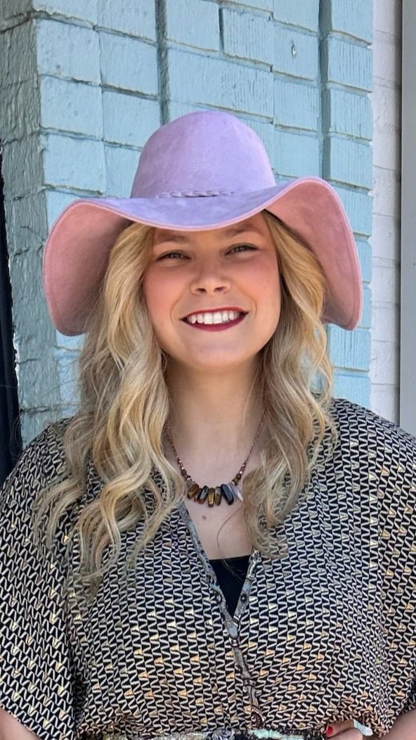 Floppy Brim Suede Hat - Rebecca James Clothing