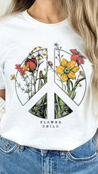 Flower Child Peace Graphic Tee - Rebecca James Clothing
