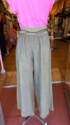 Flowy Linen Pants w/ Belt - Rebecca James Clothing