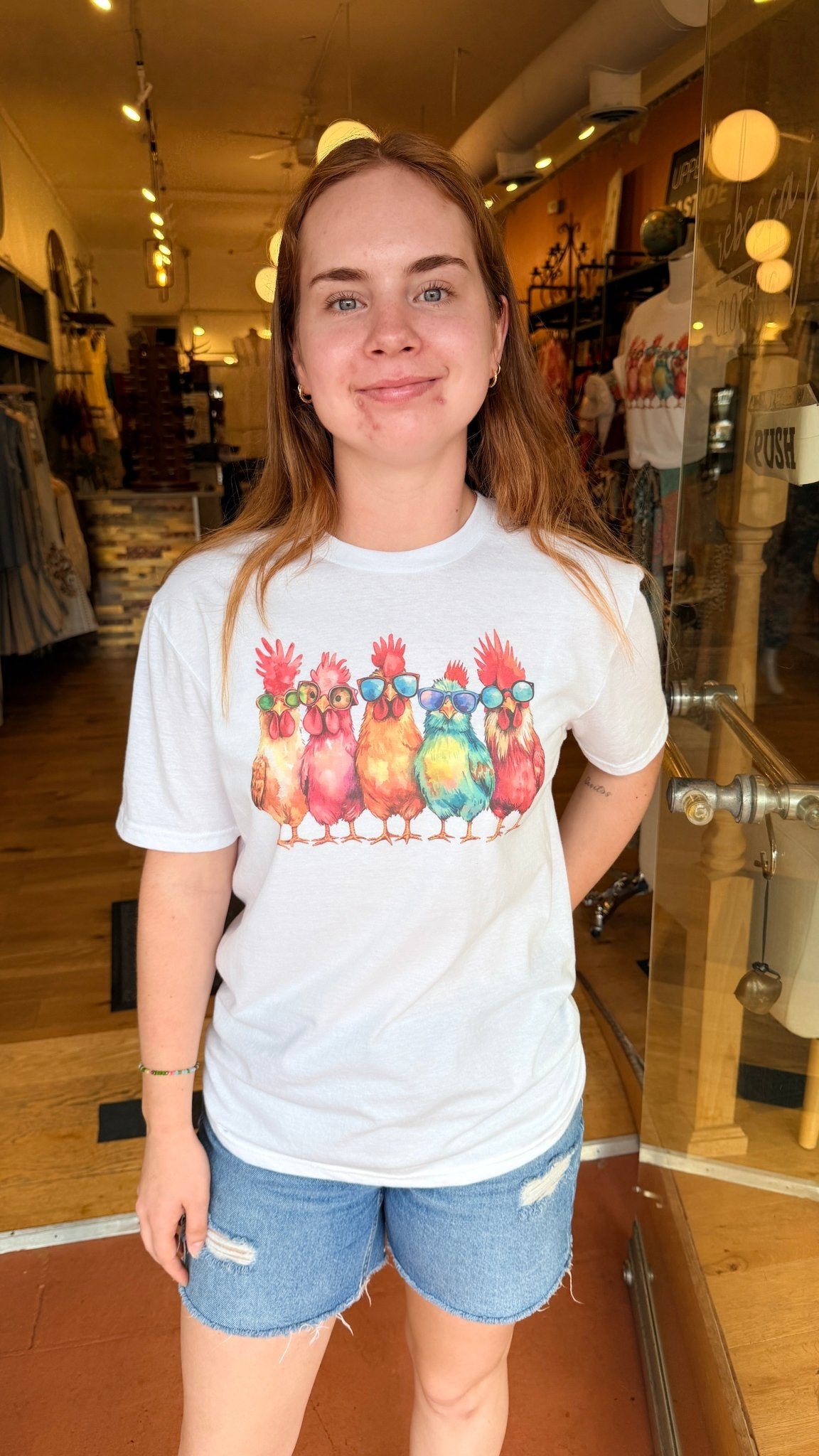Funky Chicken Graphic Tee - Rebecca James Clothing