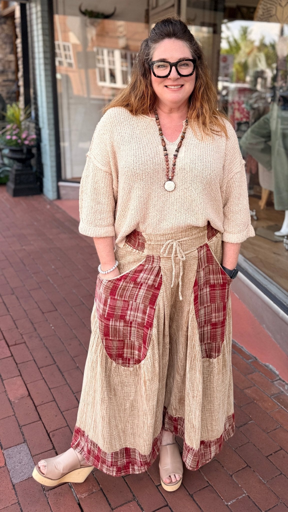 Golden Hour Cotton Flare Pants - Rebecca James Clothing