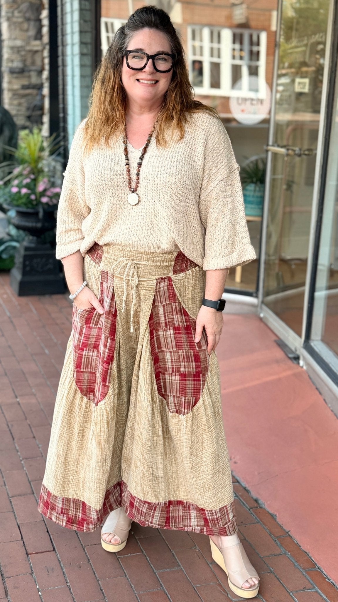 Golden Hour Cotton Flare Pants - Rebecca James Clothing