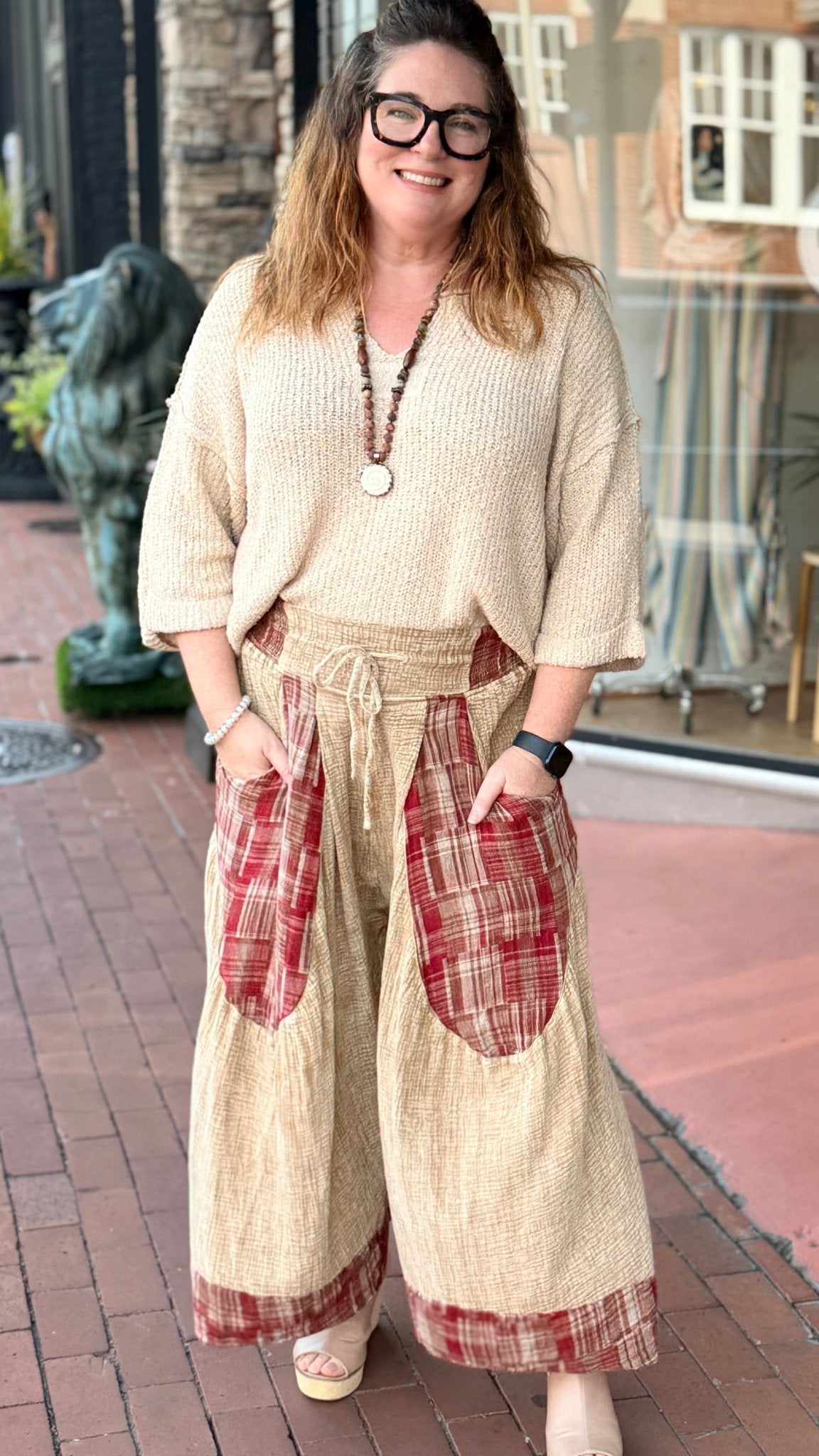 Golden Hour Cotton Flare Pants - Rebecca James Clothing