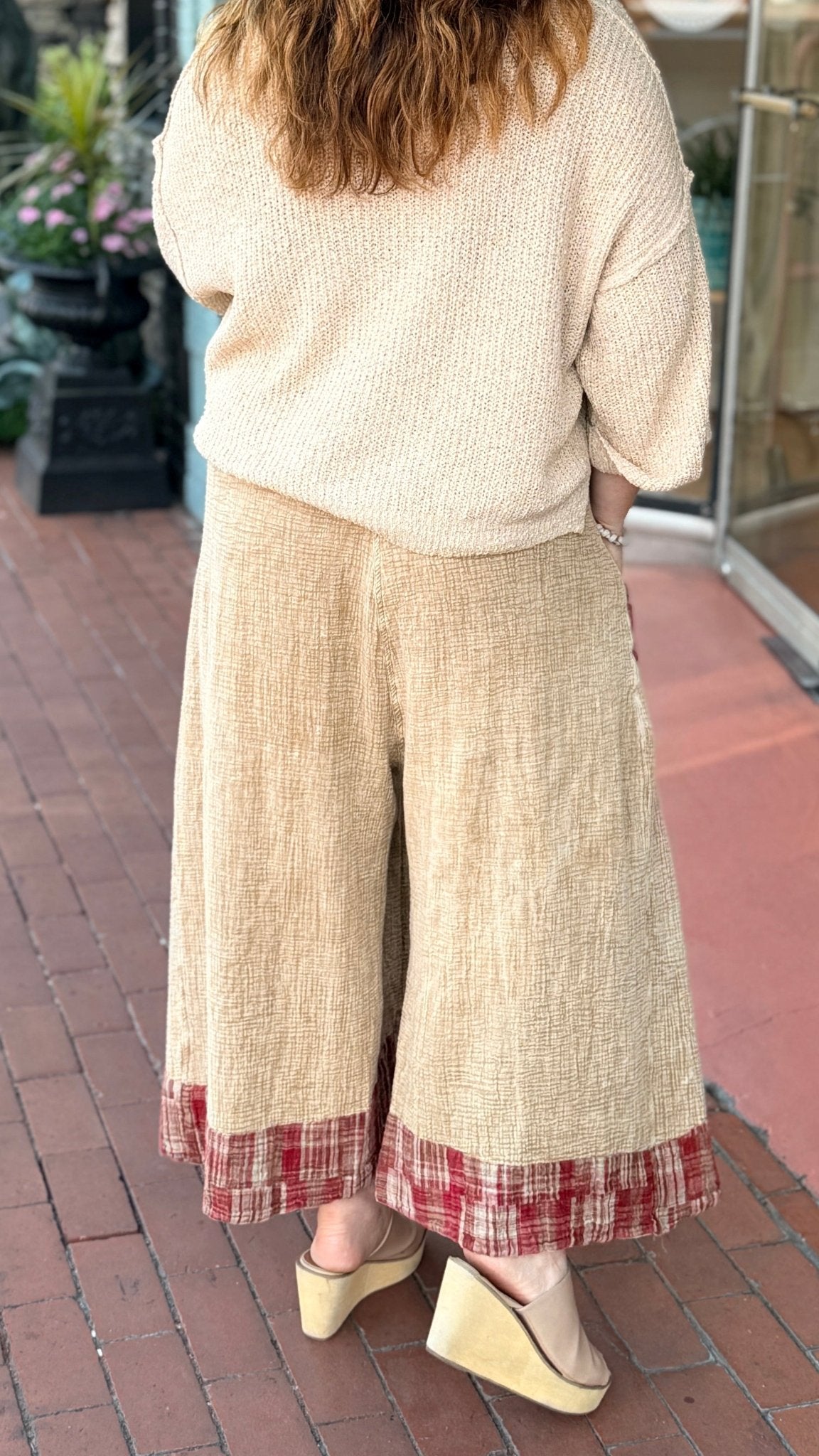 Golden Hour Cotton Flare Pants - Rebecca James Clothing