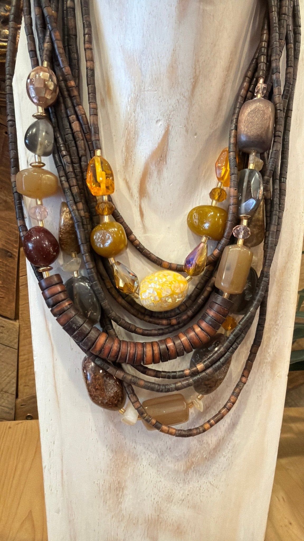 Golden Mesa Layered Necklace - Rebecca James Clothing