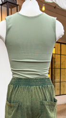 Green Tea Essentials Double Layer Tank Top - Rebecca James Clothing