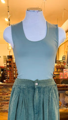 Green Tea Essentials Double Layer Tank Top - Rebecca James Clothing