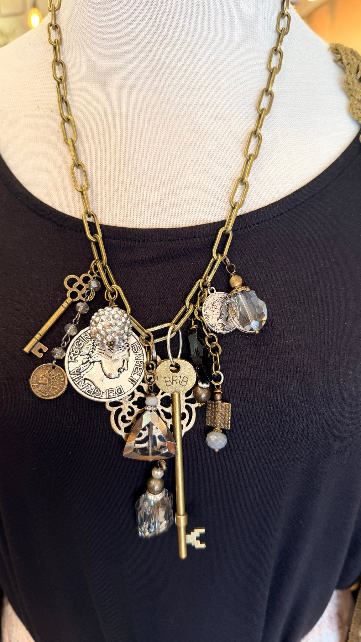 Gypsy Junk One of A Kind Charm Necklace - Rebecca James Clothing