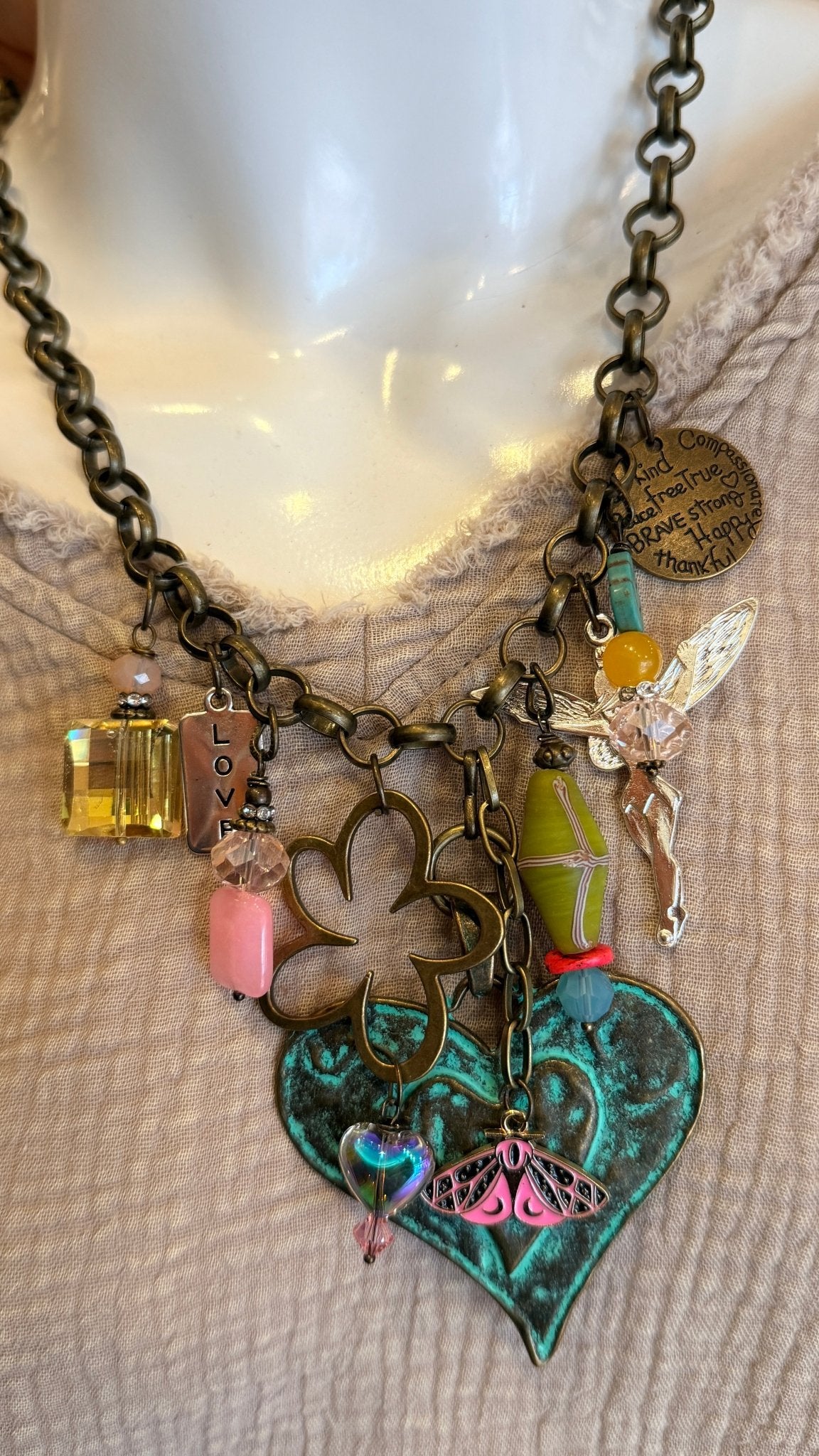 Gypsy Junk One of A Kind Charm Necklace - Rebecca James Clothing