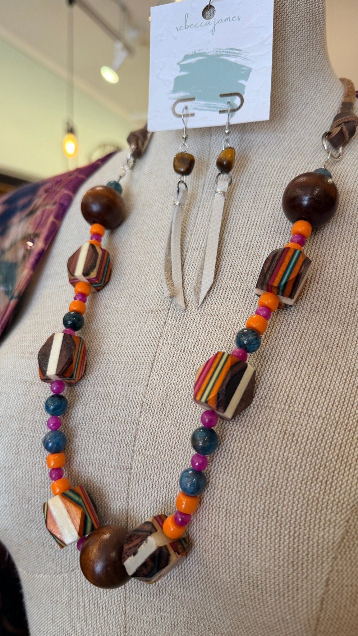 Happy To Be Me Colorful Beaded Necklace by RJC - Rebecca James Clothing