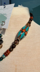 Heart for Adventure Turquoise and Coral Necklace by RJC - Rebecca James Clothing