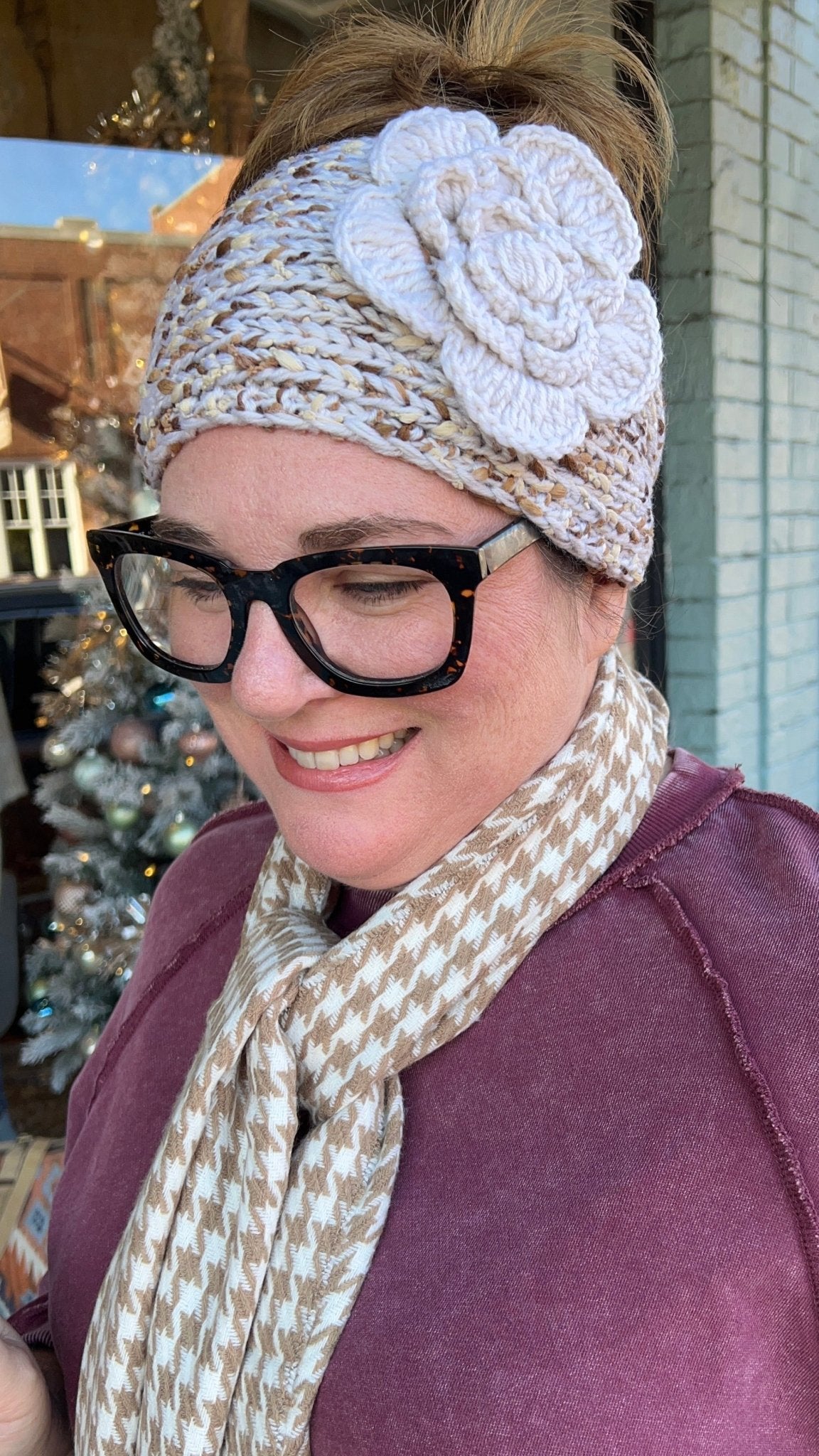 Herringbone Scarf & Knit Headband Gift Bundle - Rebecca James Clothing