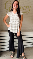 Hi Low Black Flare Pant by Hand Jive - Rebecca James Clothing