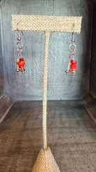 Hidden Path Silver & Coral Bead Earrings by RJC - Rebecca James Clothing