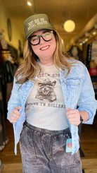Hootin & Hollerin Raccon Cowboy Graphic Tee - Rebecca James Clothing