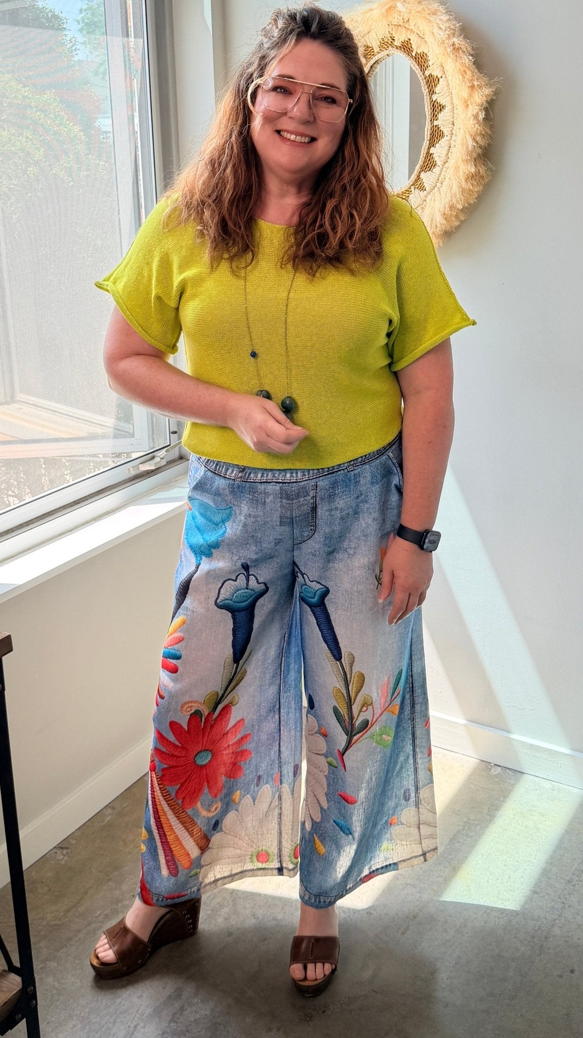 Hummingbird Flight Printed Pants - Rebecca James Clothing